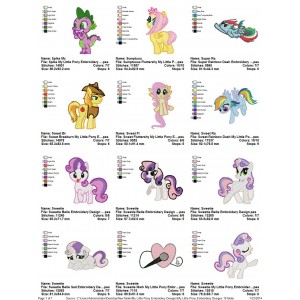 Collection My Little Pony Embroidery Designs 10